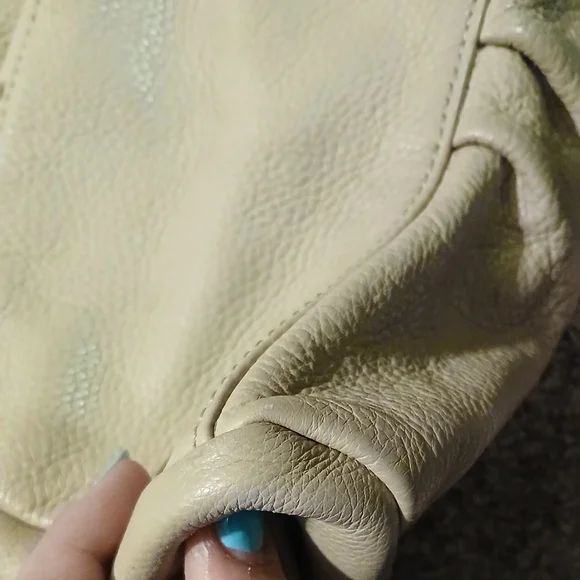 ✨ Marc by Marc Jacobs Classic Q Workwear Leather Satchel Tote Bag Beige Cream - Picture 8 of 16